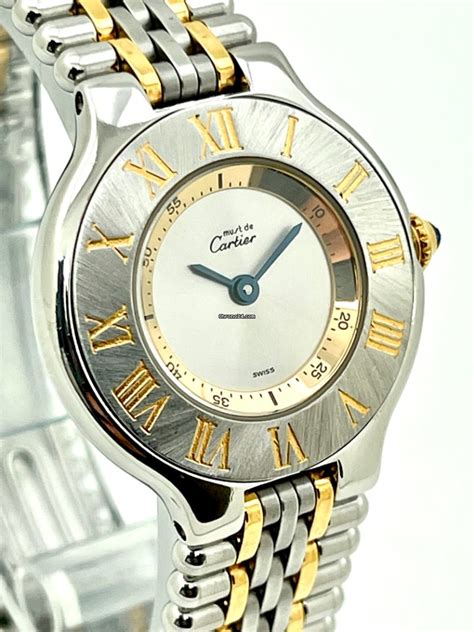 cartier uhr gebraucht kaufen must lederband|cartier 21 muster.